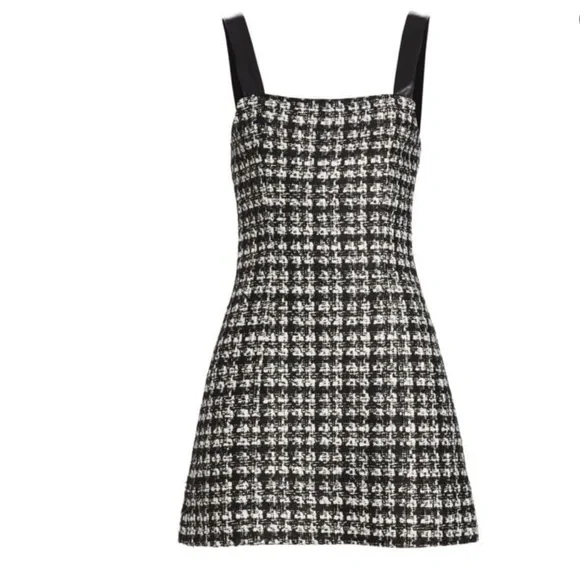 Alice + Olivia Bonita Tweed A Line Mini Dress size 8 - Picture 3 of 12